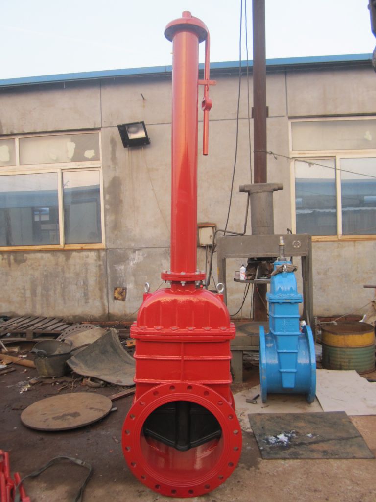 AWWA C509/C515 OS&Y/NRS gate valve with extensive stem /post stem