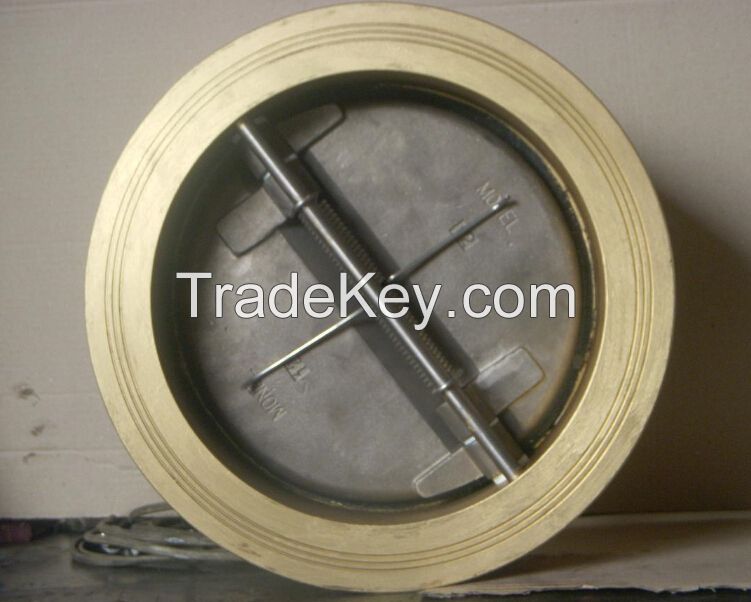 CI/DI/SS/C954 Aluminium Bronze Double/DUAL plate wafer Type check valve