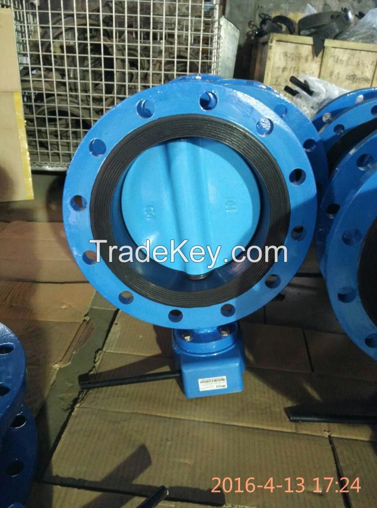 Double Flange Type Concentric Butterfly Valve (gear operator)