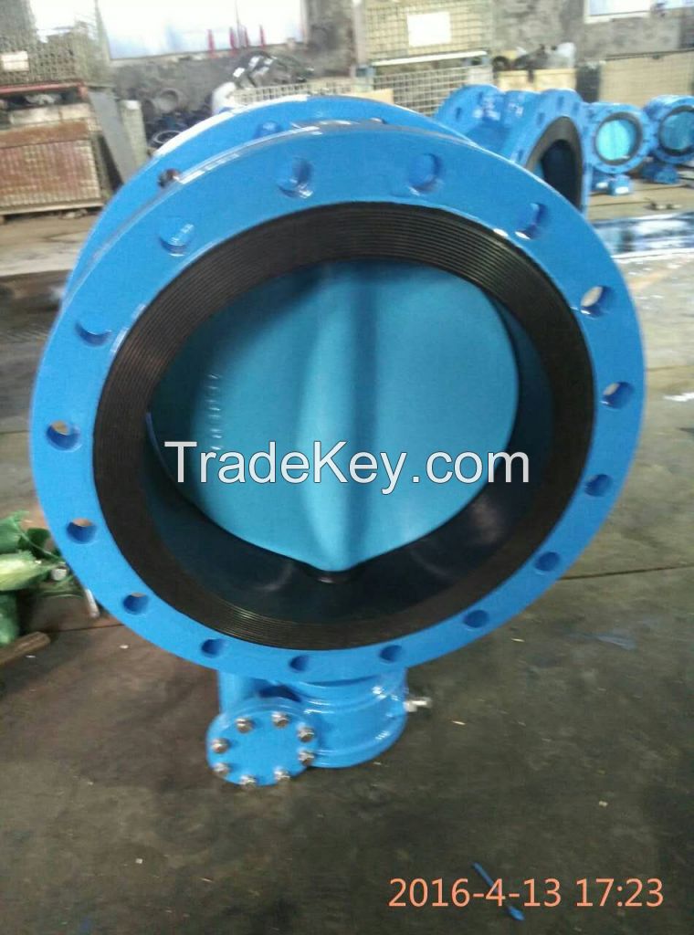 Double Flange Type Concentric Butterfly Valve (gear operator)