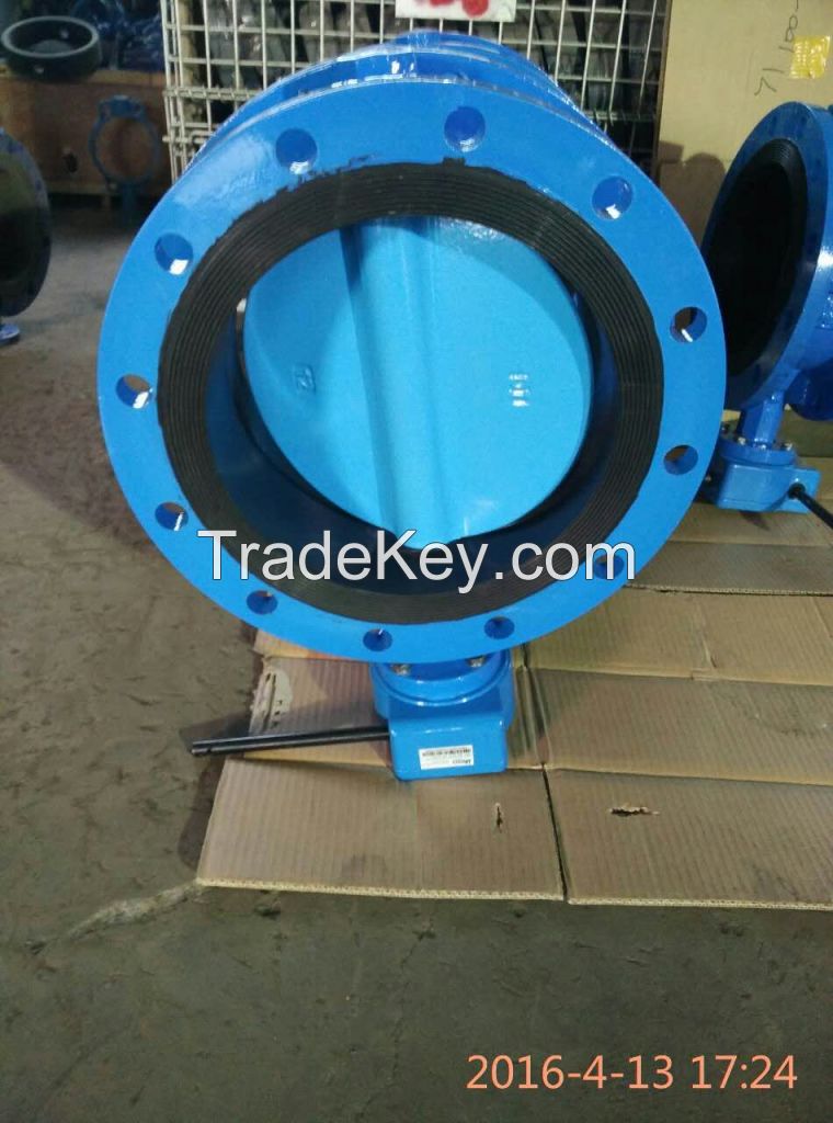 Double Flange Type Concentric Butterfly Valve (gear operator)