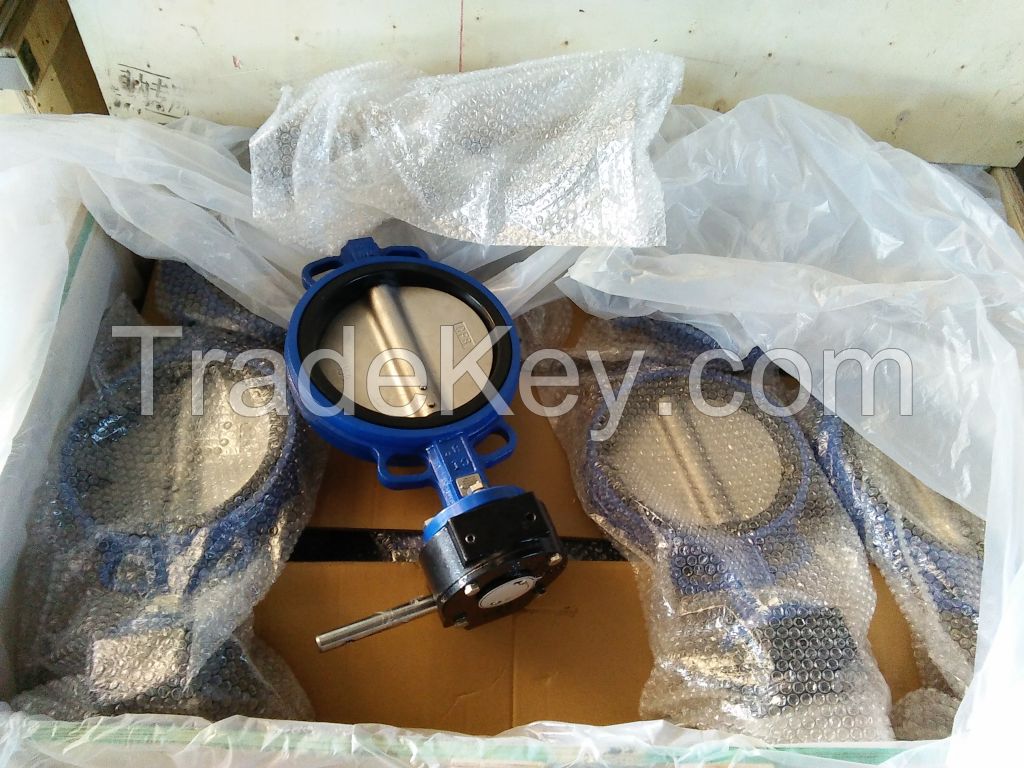Wafer Butterfly Valve with Worm Gear Operator