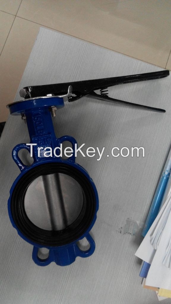 CI/ DI PN10/16/25 wafer butterfly valve from China Factory