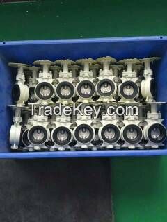 Aluminum body butterfly valve with handlever