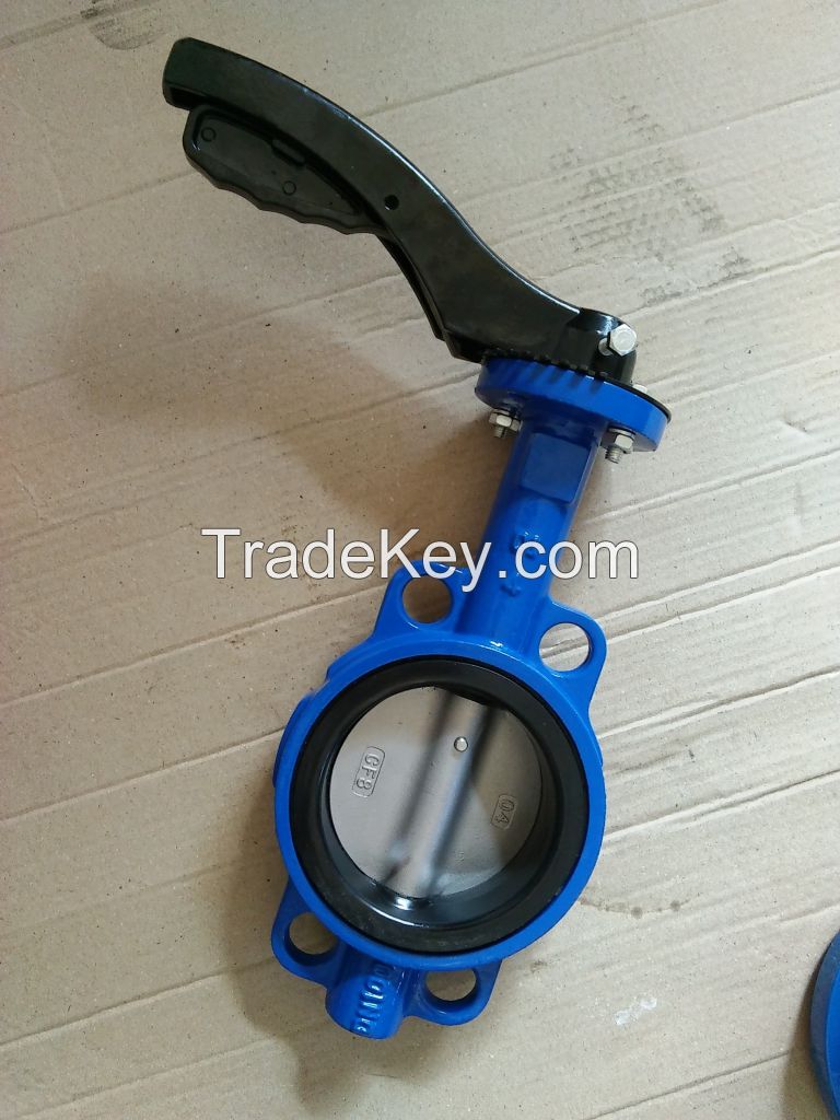 CI/ DI PN10/16/25 wafer butterfly valve from China Factory