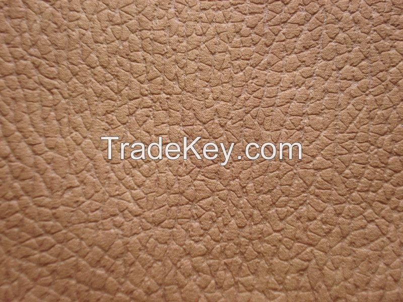 Embossed Suede Polyester Leather Fabric with Brushed Back