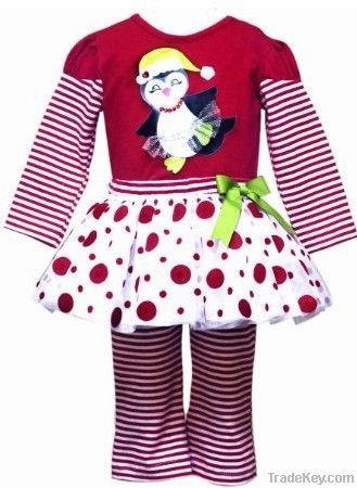 long sleeve fashion style cotton girl clothes, children wear