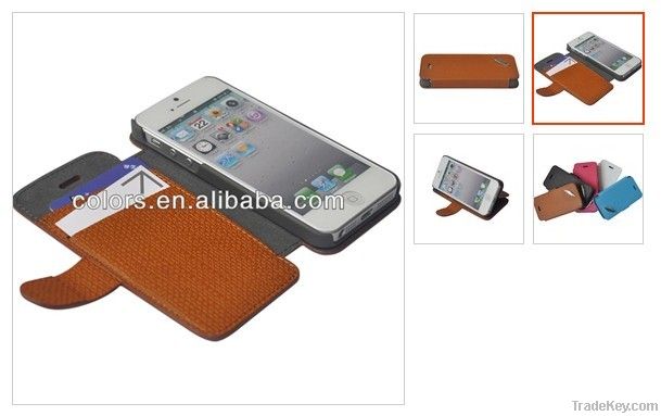 For iPhone 5 discoverybuy leather case