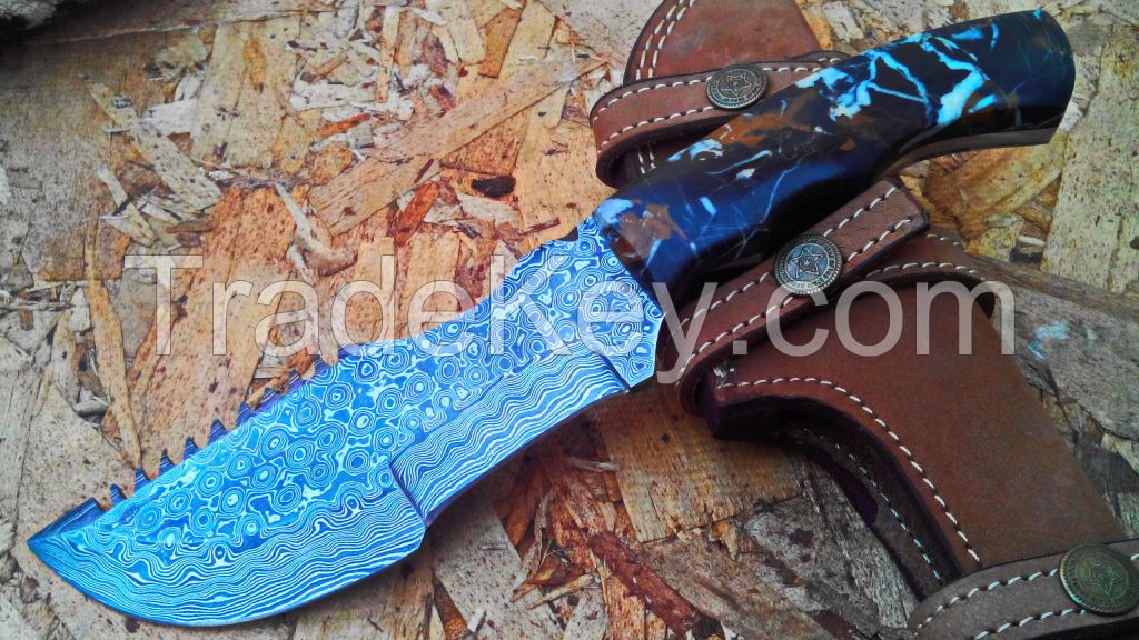 CUSTOM Made Folding Damascus Knife