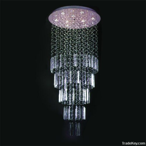 modern crystal stair pendant lighting