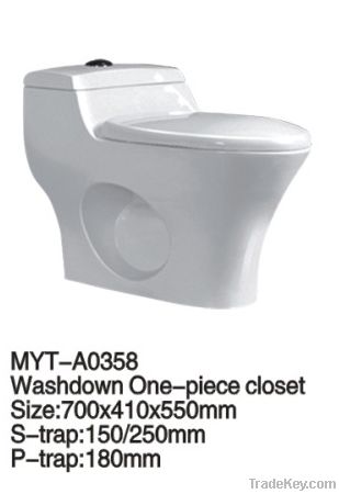 washdown one piece toilet