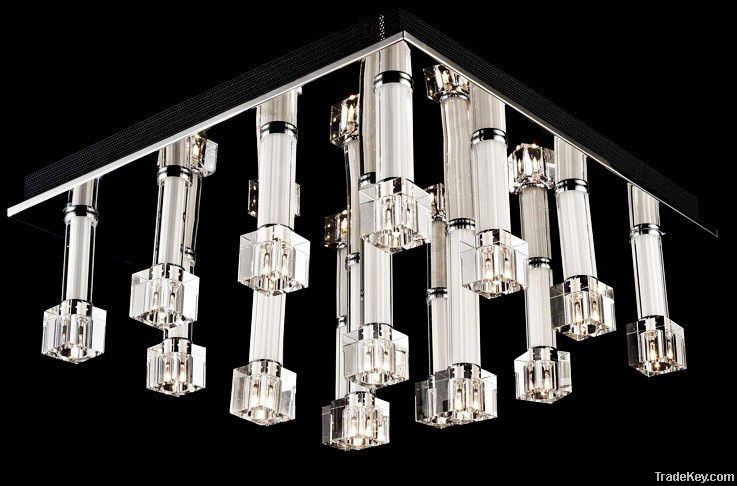 simple modern crystal ceiling light