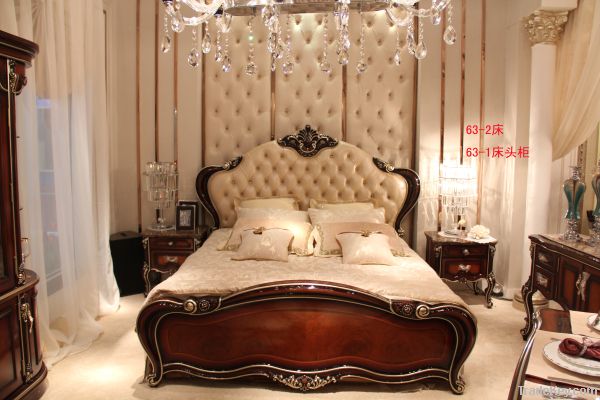 classical luxury leather bed