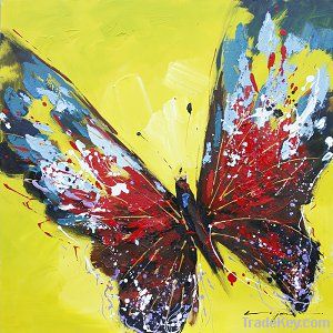 Abstract Butterfly Home Decoration Wall Art Canvas Oil Painting