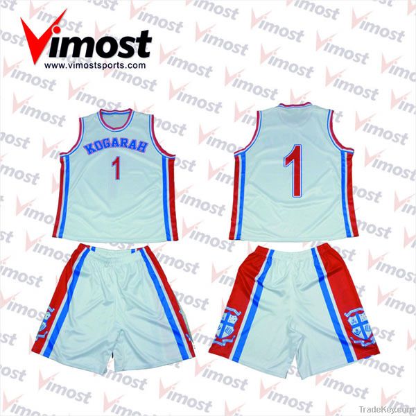 Custom sublimation print basketball wears/tops