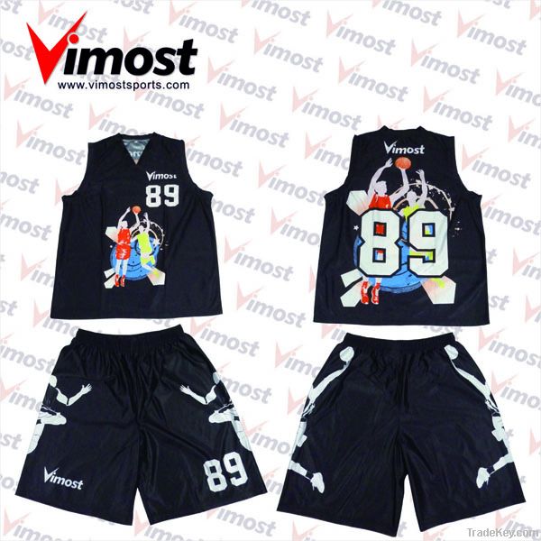 Custom sublimation print basketball wears/tops