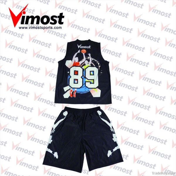 Custom sublimation print basketball wears/tops