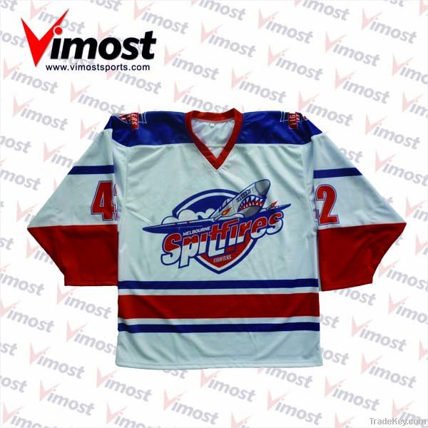 dye-sub ice hockey jersey/100% polyester/custom made