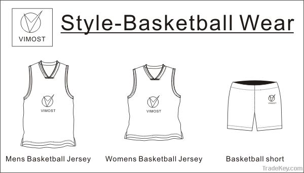 Custom 100 % polyester basketball tops