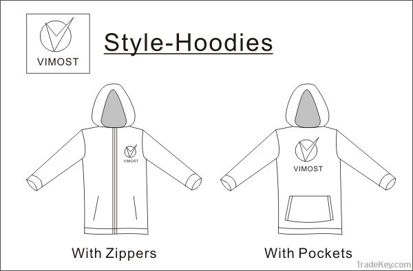 custom 100 % polyester hoodies