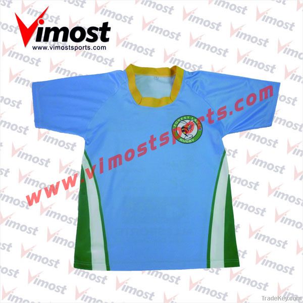 sublimated printing men rugby football jersey