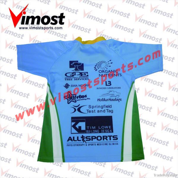 sublimated printing men rugby football jersey