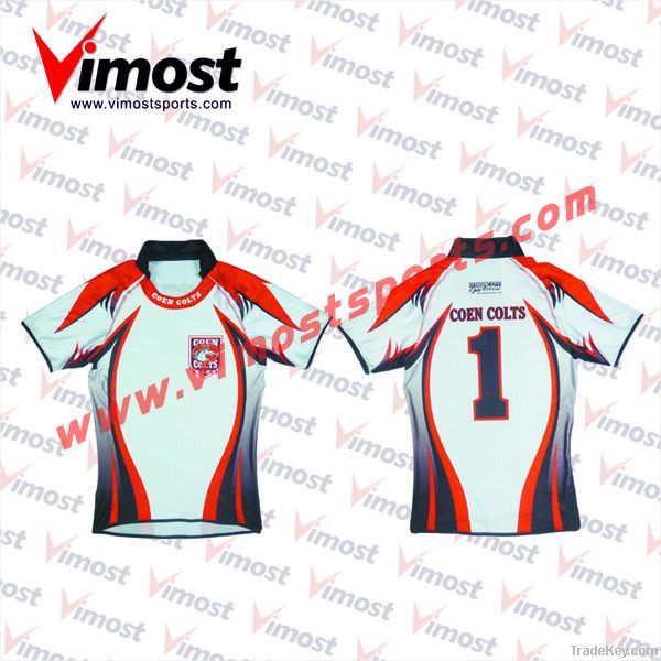 OEM custom high quality rugby jersey with sublimation