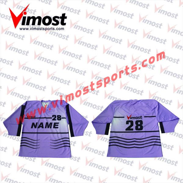 Custom purple hockey jersey