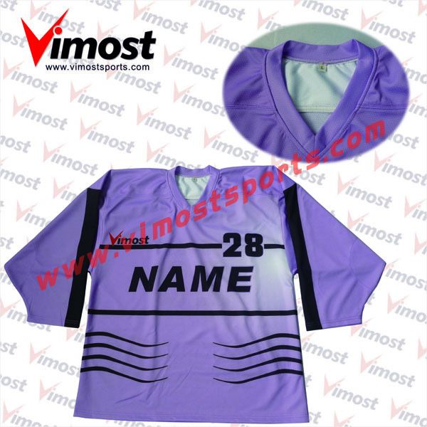 Custom purple hockey jersey