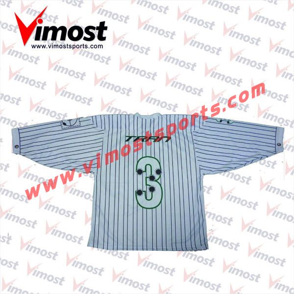 100%polyester white business suit style hockey jersey