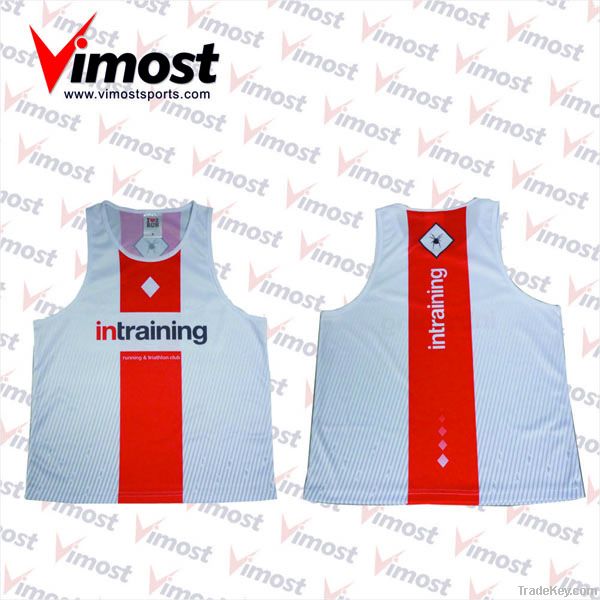 100% polyester custom running singlet