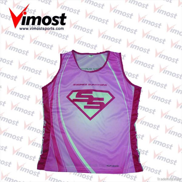 100% polyester custom running singlet