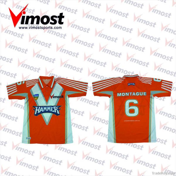 custom cricket wear, cricket playing jersey , with sublimation