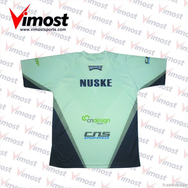 custom cricket training shirt with sublimation