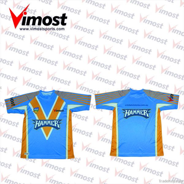 sublimation custom cricket wear, cricket  training shirt