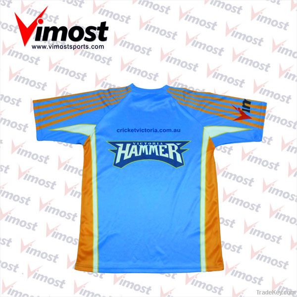 custom cricket wear, cricket training shirt with sublimation