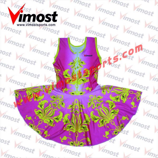 Custom flower pattern netball dress