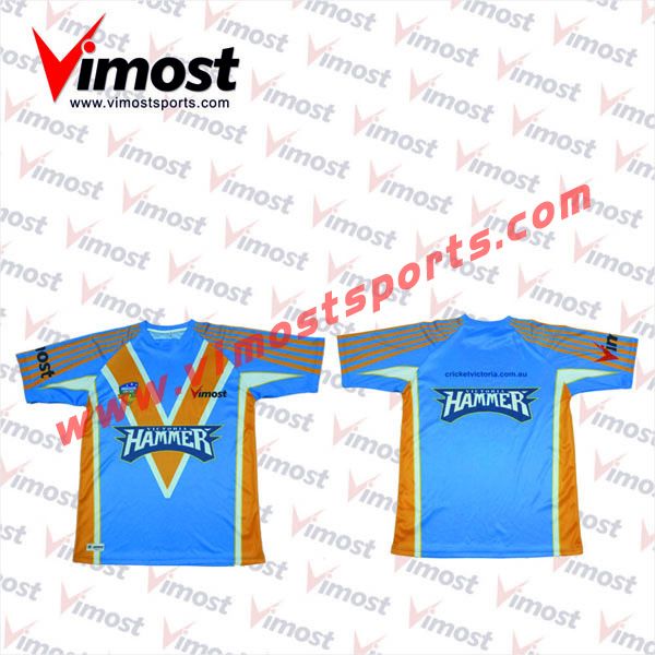 Custom 100%polyester cricket training shirt