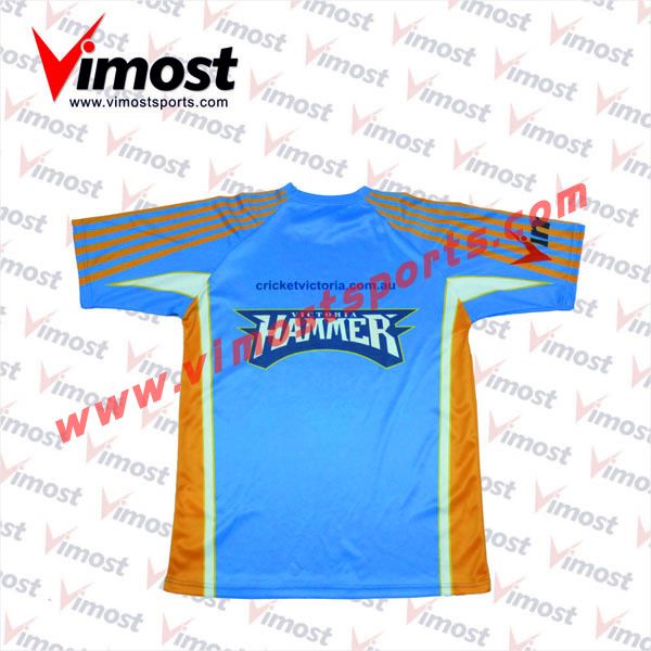 Custom 100%polyester cricket training shirt