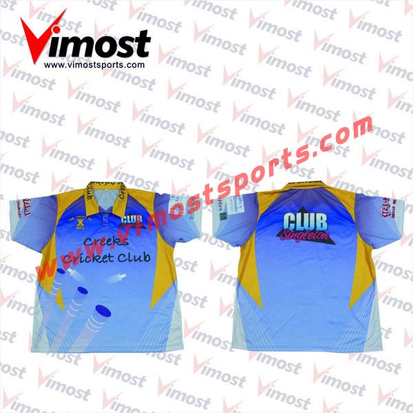 100%polyester cricket playing shirts