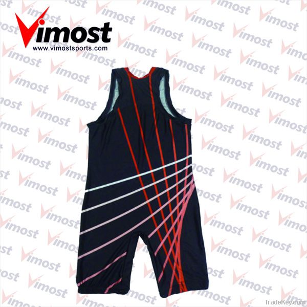 professional wrestling singlet with sublimation