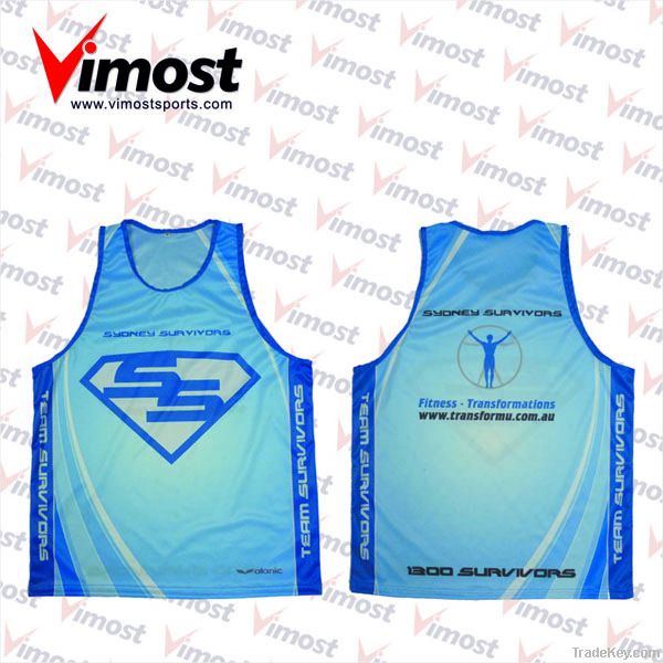 jogging singlet with sublimation, S-XXXL