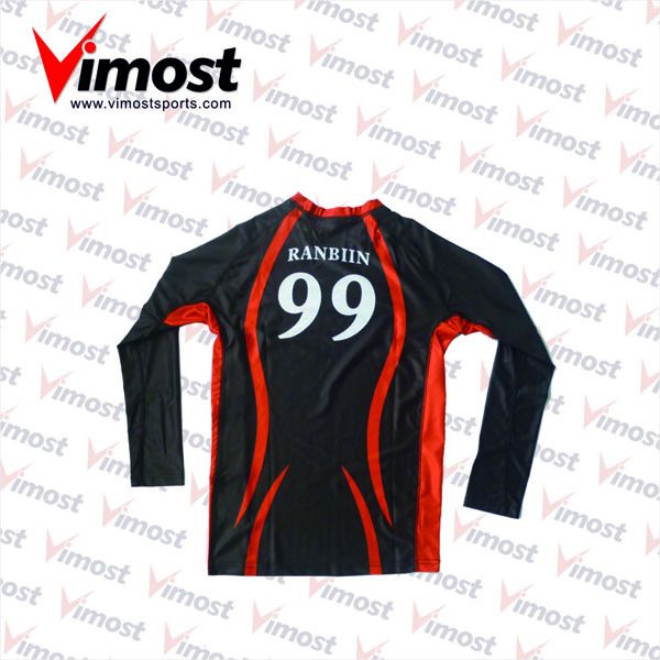 Black,red Volleyball jersey with sublimation