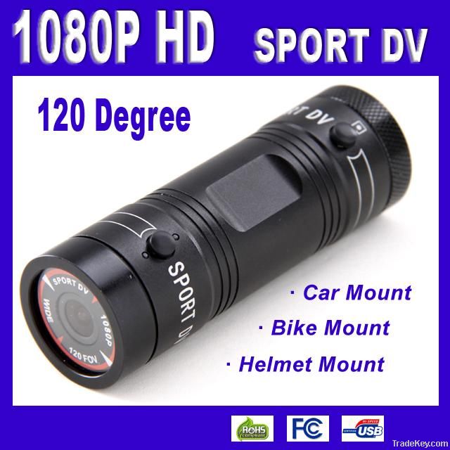 NEW Bullet Full HD 1080P Sport Helmet Action Camera Mini Camcorder DVR