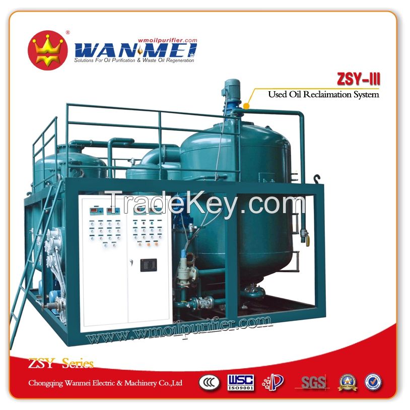 Waste Oil Recycling System &amp; Motor Oil Regeneration - ZSY series