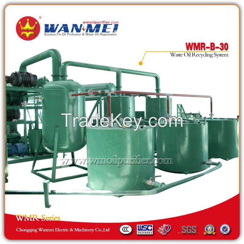 Waste Oil Recycling Plant With Vacuum Distillation Process For Diesel Oil Recovering