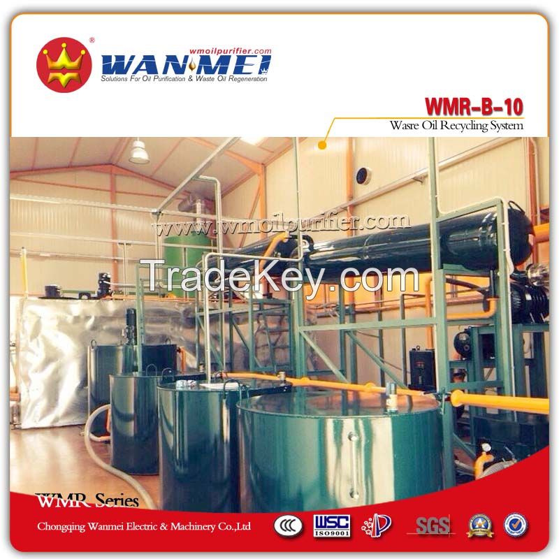 Waste Oil Recycling Plant With Vacuum Distillation Process For Diesel Oil Recovering