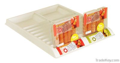 large plastic tray for display sausage