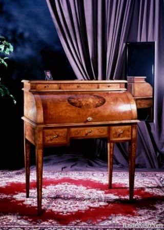 Louis XVI style roll top secretary desk Mod. MUSIC