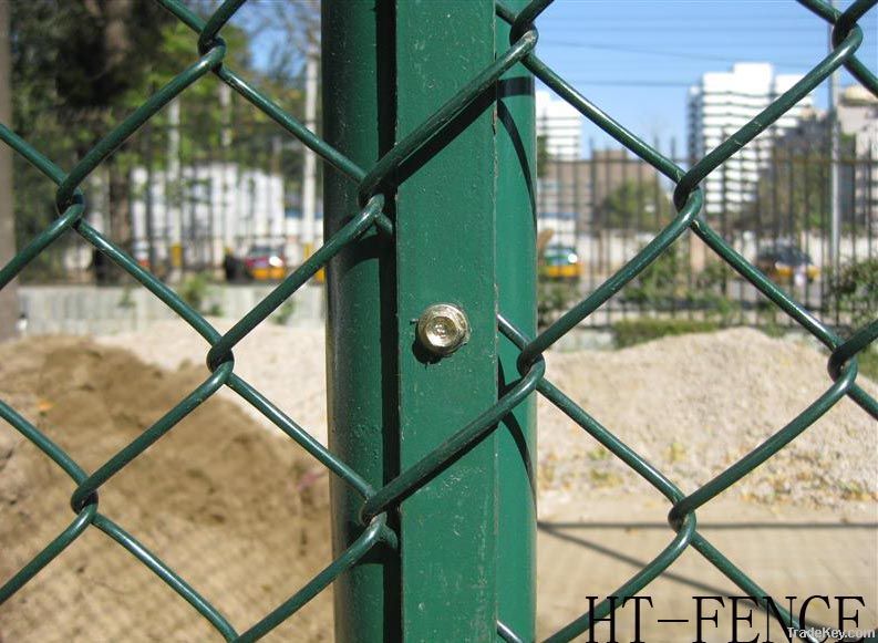 Galvanized and PVC coated chain link fence(diamond wire mesh